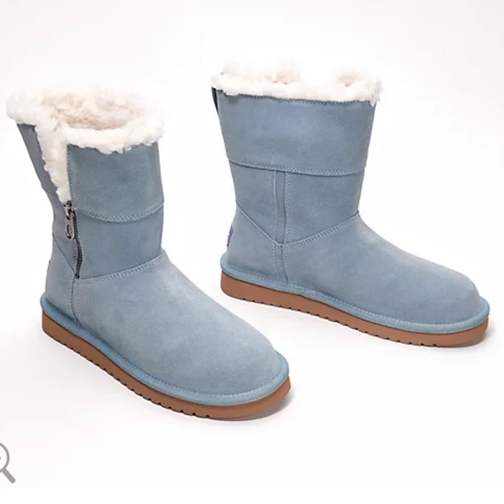 Koolaburra by UGG Suede Zip Short Boots - Aribel size 9 women
